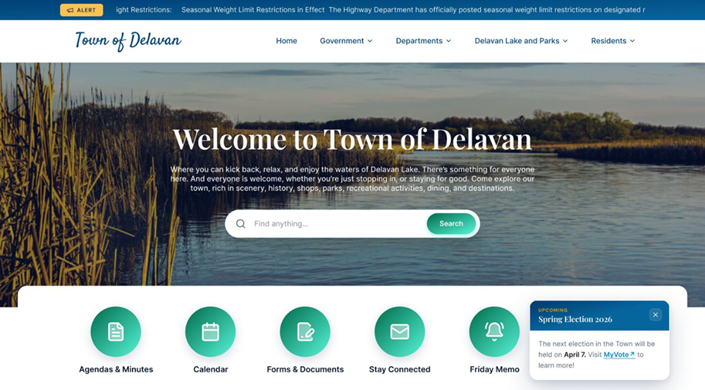 Town of Delavan, Wisconsin website